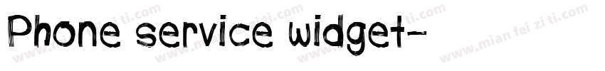 Phone service widget字体转换